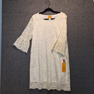 Ruby Rd. Dress Womens Md Lace Overlay Classic Elegant Romantic Boho Cottagecore